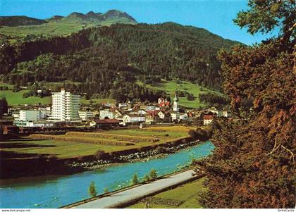 Ilanz Glion GR Panorama Blick gegen Piz Mundaun