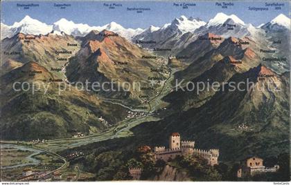 Mesocco Burg Panoramakarte