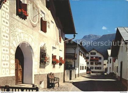 Scuol Tarasp Vulpera Dorfgasse in Scuol
