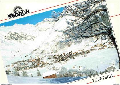 Sedrun Surselva GR Val-Strem Witenalpstock Tujetsch Winterpanorama Skiort Bergdo