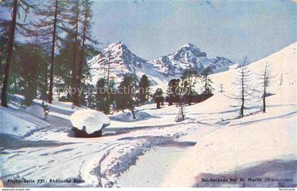 St Moritz  SANKT MORITZ GR Ski Gelaende bei St Moritz