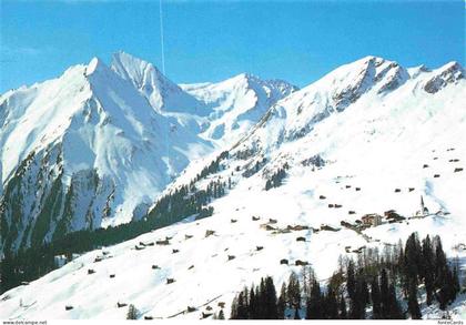 Tenna Safien Surselva GR Fliegeraufnahme mit Signinakette Hotel Alpenblick