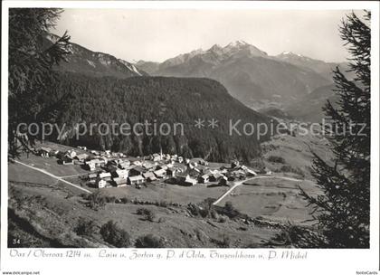 Vaz Obervaz Lain und Zorten mit Piz d Aela Tinzenhorn und Piz Michel