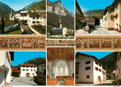 Zillis Reischen Kirche Ortsansicht
