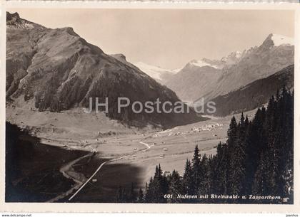 Nufenen mit Rheinwald u Zapporthorn - 601 - old postcard - Switzerland - unused