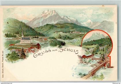 7550 Scuol Schuls Lithographie - 13601306
