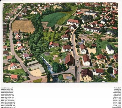 carte ( format 15 x 10 cm ) COURRENDLIN vue aérienne  ( recto verso )