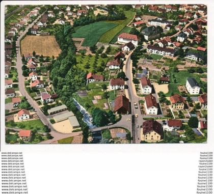 carte ( format 15 x 10 cm ) COURRENDLIN vue aérienne  ( recto verso )