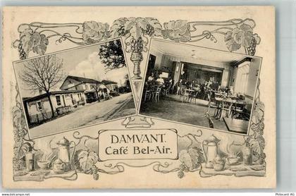2914 Damvant Gebrauchsspuren Cafe Bel-Air Feldpost Bataillon 39 - 13575667