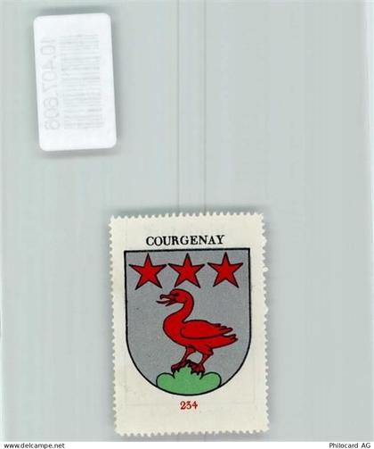 2950 Courgenay - Vignette Wappen Kaffee Hag 1920-1940 Ente - 10407606