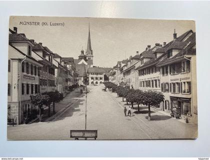 Switzerland Suisse Schweiz Münster Muenster Kt Luzern Restaurant Restauration shop 17606 post card POSTCARD