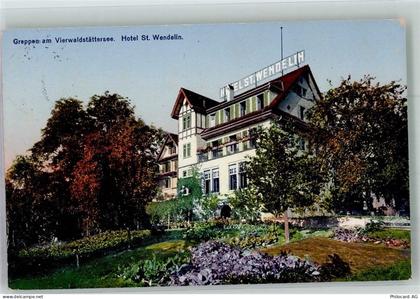 6404 Greppen 1924 Foto AK Hotel St. Wendelin - 13597746