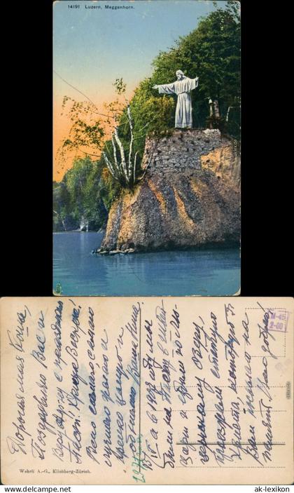 Ansichtskarte Luzern Lucerna Meggenhorn 1913