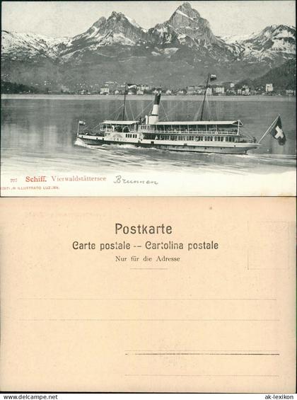 Ansichtskarte Luzern Lucerna Vierwaldstättersee Dampfer Uri 1911