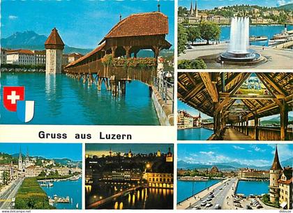 Carte Postale - Suisse - LU Lucerne - Luzern - Multivues - Blasons - CPM - Carte Neuve - Voir Scans Recto-Verso - Poscar