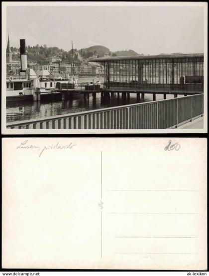 Foto Luzern Lucerna Dampfer Abfahrtsstelle 1962 Privatfoto
