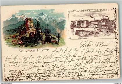 6260 Reiden 1900 Lithographie Schynige Platte Möbelfabrik L. Meyer Jubil... - 13650949