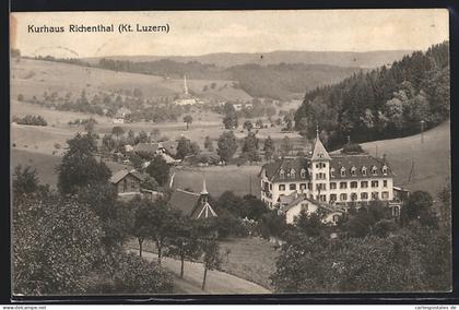AK Richenthal, Teilansicht mit Kirche im Hintergrund