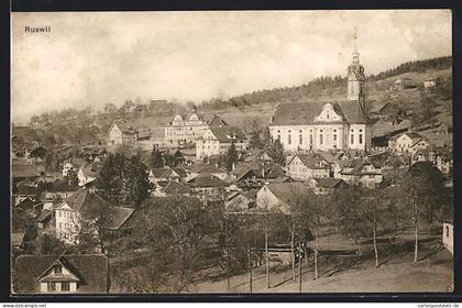 AK Ruswil, Teilansicht mit Kirche