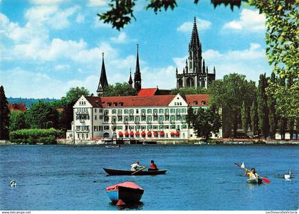 [-5%] SUISSE - Konstanz am Bodensee - Blick zur Basilika und Insel Hotel - Carte postale