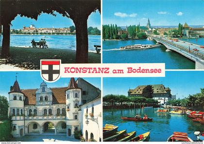[-5%] SUISSE - Konstanz am Bodensee - Multivues - Château - Pont - Bateaux - Carte postale