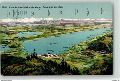 2012 Auvernier 1912 - Neuenburger See Vogelschau Murtensee Bahnpost Zug ... - 39497681