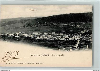 2126 Les Verrières 1905 - Teilansicht,Verlag Messeiller Nr. 243, Stempel... - 13070150