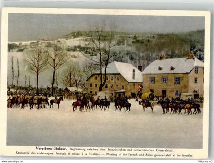 2126 Les Verrières Künstlerkarte sign. Cstres von Fenf Grenze Begegnung ... - 38061890