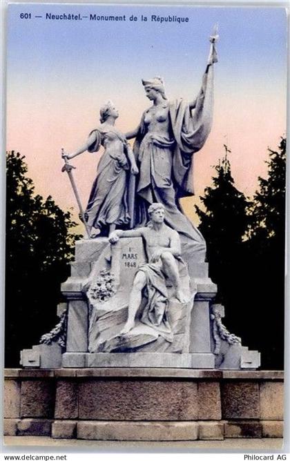 2000 Neuchâtel Neuenburg - Denkmal de la Republique - 51427375