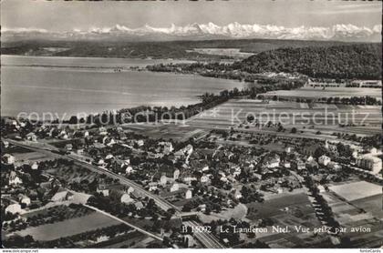 Le Landeron et les Alpes vue aerienne