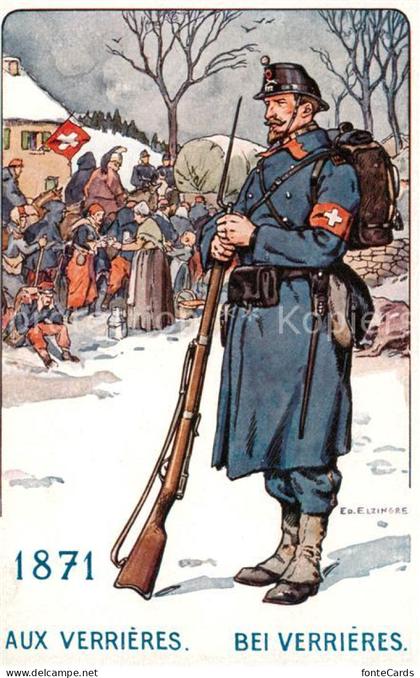 Les Verrieres NE Le Soldat Suisse a travers les ages