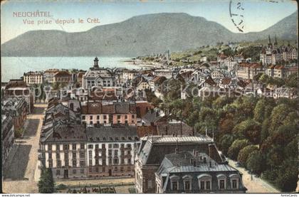 Neuchatel NE Vue prise depuis le Cret