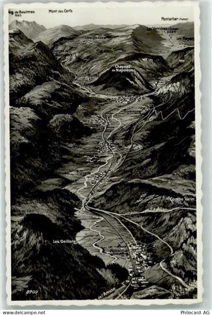 2105 Travers - Vogelschau Neuenburger Jura - 10599249