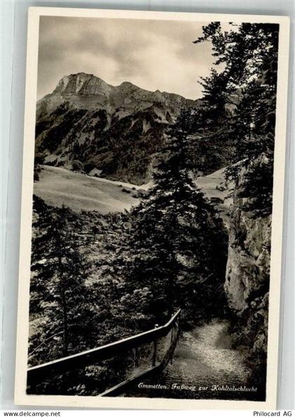 6376 Emmetten Foto AK Fußweg zur Kohltalschlucht - 38212343