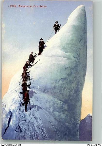 Bergsteiger Ascension d'un Sérac Motiv Schweiz Winter - 38186534