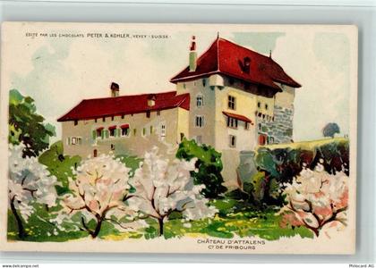 Fribourg Freiburg Chateau D`Attalens - Werbung Schokolade Peter & Kohler... - 13070687