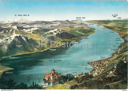 Lac Leman - Lago di Ginerva - 2423 - 1971 - Switzerland - used