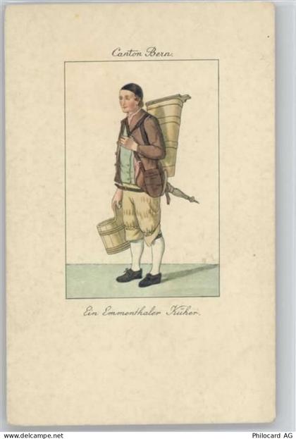 Typen - Kanton Bern - Emmenthaler Küher -Berufe Tracht Schweiz - 12027124