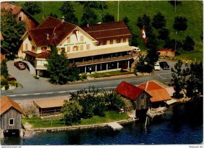um 1960 - Ägerisee, Luftbild Gasthof -Eierhals-,Engadin Press Co AKU1 - 20011247
