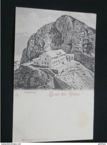 Gruss vom Pilatus , ca. 1910 , Alpnach , Berghaus , Kulm , Berghütte , Ansichtskarte , AK , CPA !!