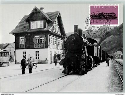 9125 Brunnadern - Bahnhof Eisenbahn Winter - 39498736