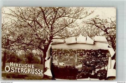 9200 Gossau SG 1929 Foto AK Ostergrüße Bahnpost Gossau Zug 13 S.B.B. - 14000974