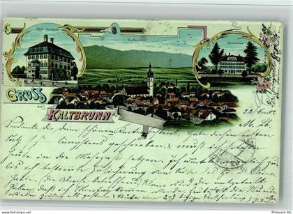 8722 Kaltbrunn 1902 BOAKC Gasthaus Hirschen Lithographie - 13700473