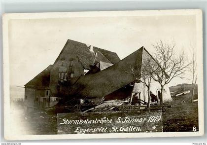 9034 Eggersriet 1919 Privatfoto AK Sturmkatastrophe Zerstörtes Haus - 13256330