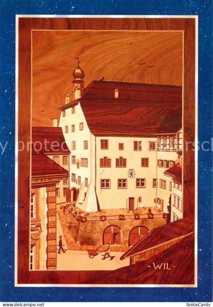 Wil SG Hof zu Wil Holz Intarsie