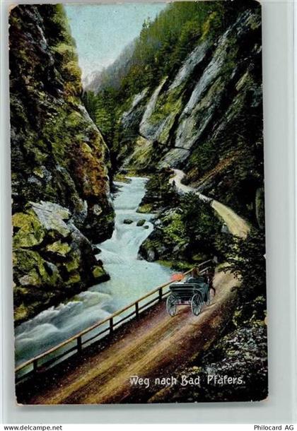 7312 Pfäfers Gebrauchsspuren Weg nach Bad Pfäfers Pferdekutsche - 13119794