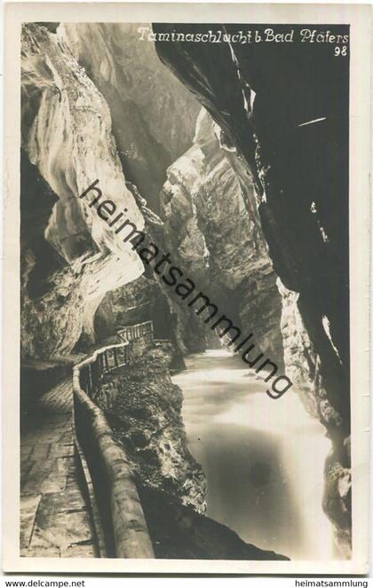 Taminaschlucht bei Bad Pfäfers - Foto-AK