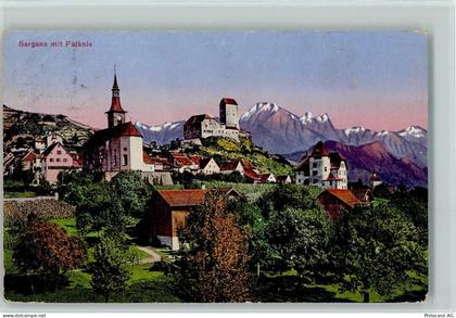 7320 Sargans - Ortsansicht Sargans mit Falknis - 10147742