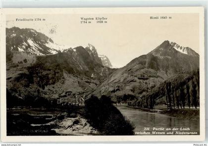 8872 Weesen - Linth Niederurnen Friedlispitz Wageten Köpfler Hirzli - 52173589