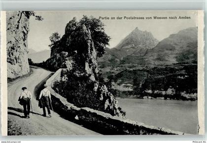 8872 Weesen - Partie an der Poststrasse von Weesen nach Amden - 10195617